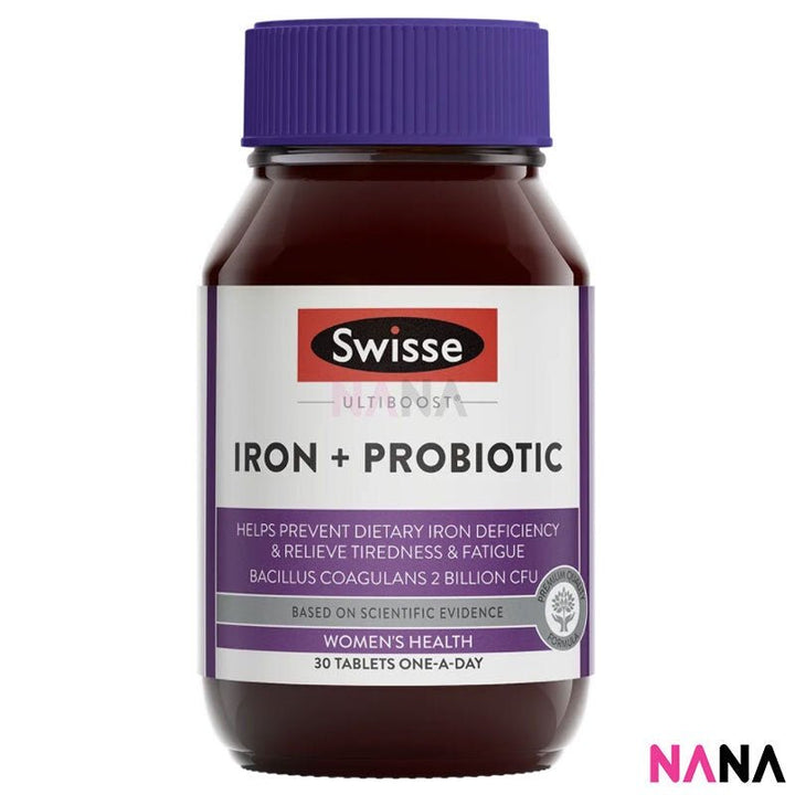 Swisse Ultiboost Iron + Probiotic 30 Tablets - NANA MALL