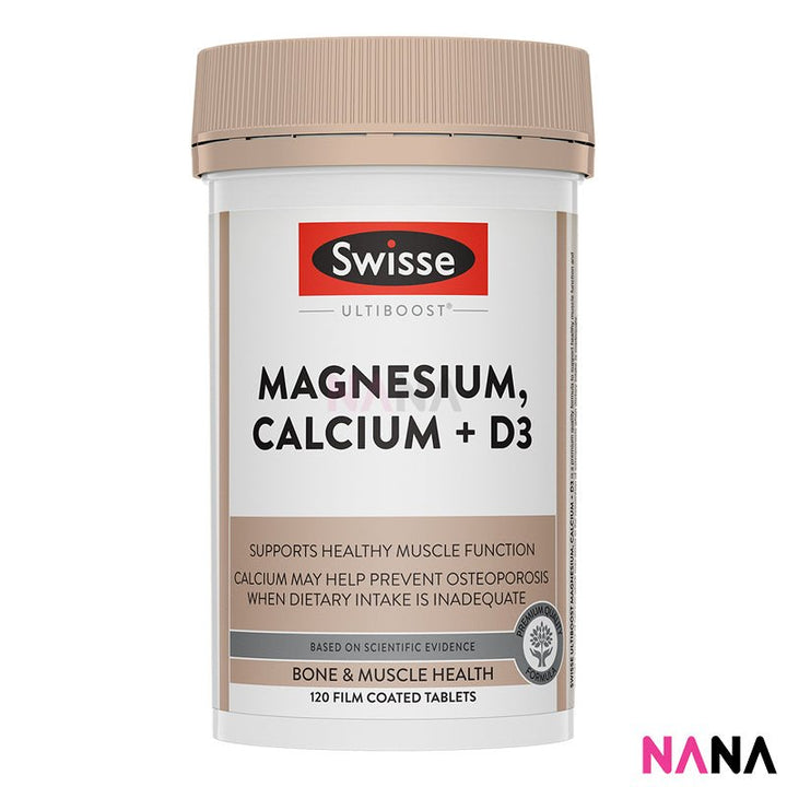 Swisse Ultiboost Magnesium, Calcium + D3 120 Capsules - NANA MALL