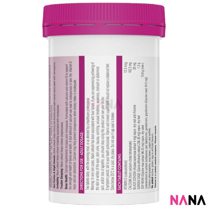 Swisse Ultiboost Menopause Balance 60 Tablets - NANA MALL