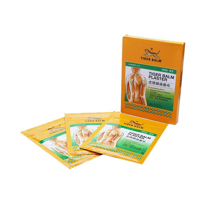 Tiger Balm Plaster Cool Medicated Pain Relief, 10 x 14 cm, 9 Sheets Medicinal Products Tiger Balm 
