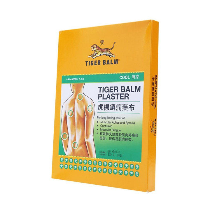 Tiger Balm Plaster Cool Medicated Pain Relief, 10 x 14 cm, 9 Sheets Medicinal Products Tiger Balm 