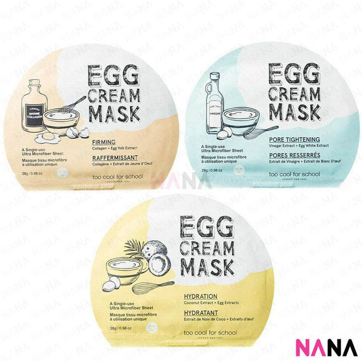 TOO COOL FOR SCHOOL Egg Cream Mask Blue 5pc - NANA MALL