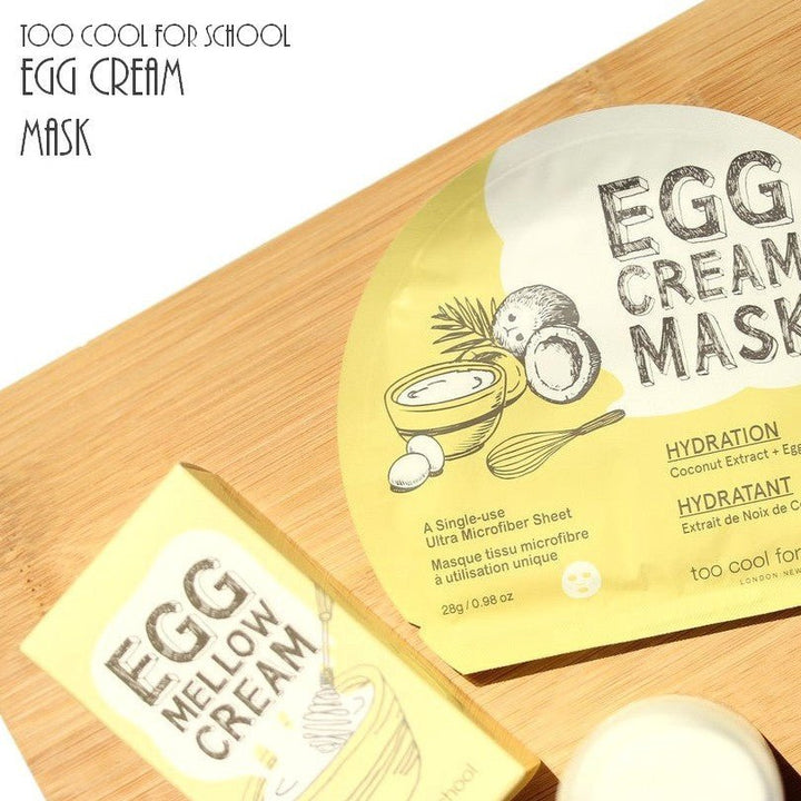 TOO COOL FOR SCHOOL ESkincare,Mask,Sheet Mask,Koreagg Cream Mask Yellow 1pc - NANA MALL