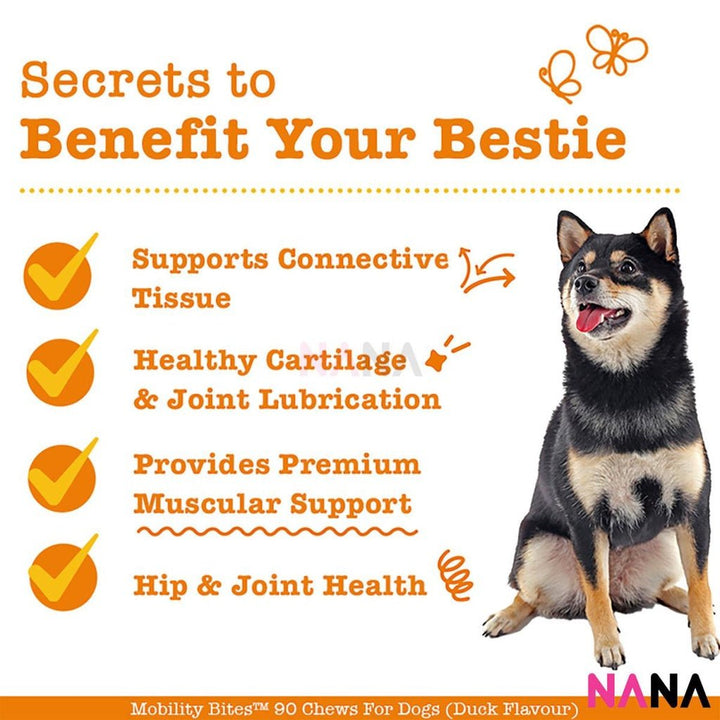 Zesty Paws Hip & Joint Mobility Bites Duck Flavor - 90 Soft Chews - NANA MALL
