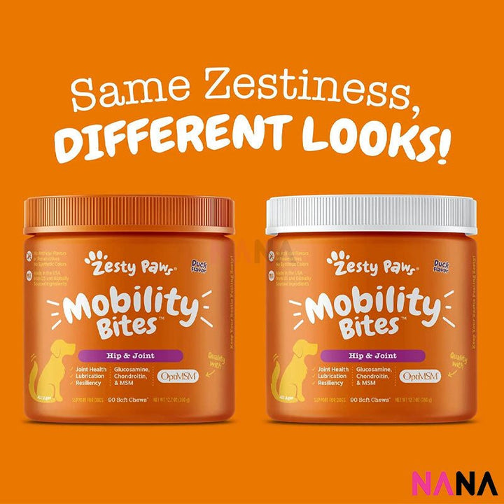 Zesty Paws Hip & Joint Mobility Bites Duck Flavor - 90 Soft Chews - NANA MALL