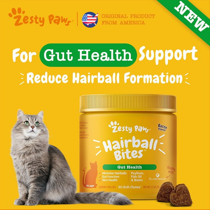 Zesty Paws Premium Quality Cat and Dog Supplements Bites Soft Chews (8 - in - 1 Multifunctional, Senior Dogs Advanced 11 - in - 1, Aller - Immune, Probiotic, Calming, Mobility, Omega, Salmon, Cranberry Bladder, Stay Green, Salmon Oil, Hairball & Calming for Cats) - NANA MALL