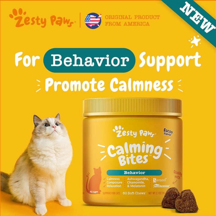 Zesty Paws Premium Quality Cat and Dog Supplements Bites Soft Chews (8 - in - 1 Multifunctional, Senior Dogs Advanced 11 - in - 1, Aller - Immune, Probiotic, Calming, Mobility, Omega, Salmon, Cranberry Bladder, Stay Green, Salmon Oil, Hairball & Calming for Cats) - NANA MALL