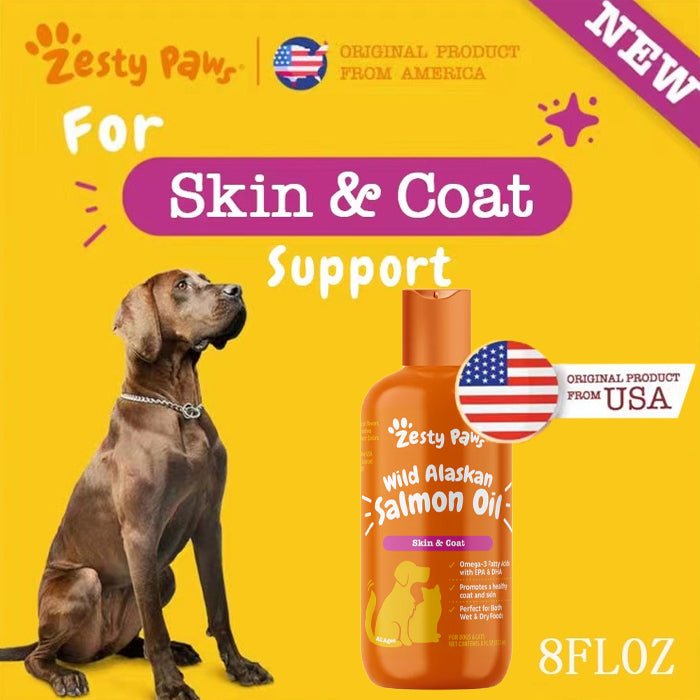Zesty Paws Premium Quality Cat and Dog Supplements Bites Soft Chews (8 - in - 1 Multifunctional, Senior Dogs Advanced 11 - in - 1, Aller - Immune, Probiotic, Calming, Mobility, Omega, Salmon, Cranberry Bladder, Stay Green, Salmon Oil, Hairball & Calming for Cats) - NANA MALL